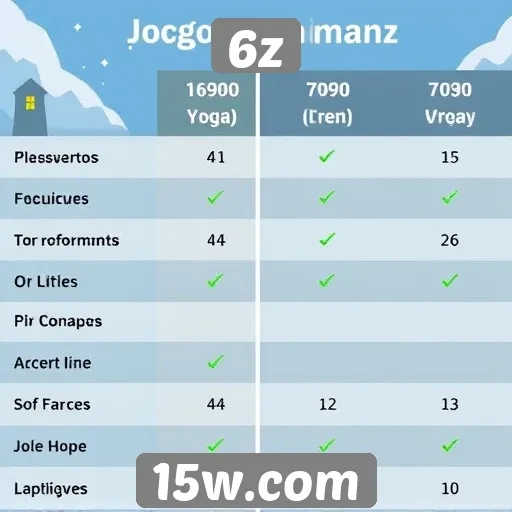 Comparativo entre 6z e outras plataformas de jogos